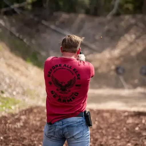 Be Armed Shirt Red Shield Arms